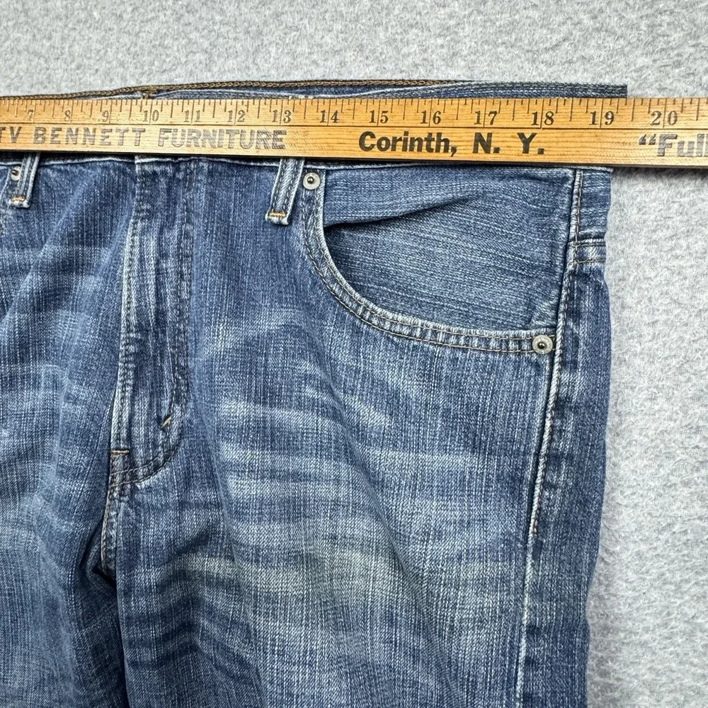 Levis 569 Jeans Mens 36x34 (38x32) Loose Straight Cotton Denim Distressed Casual